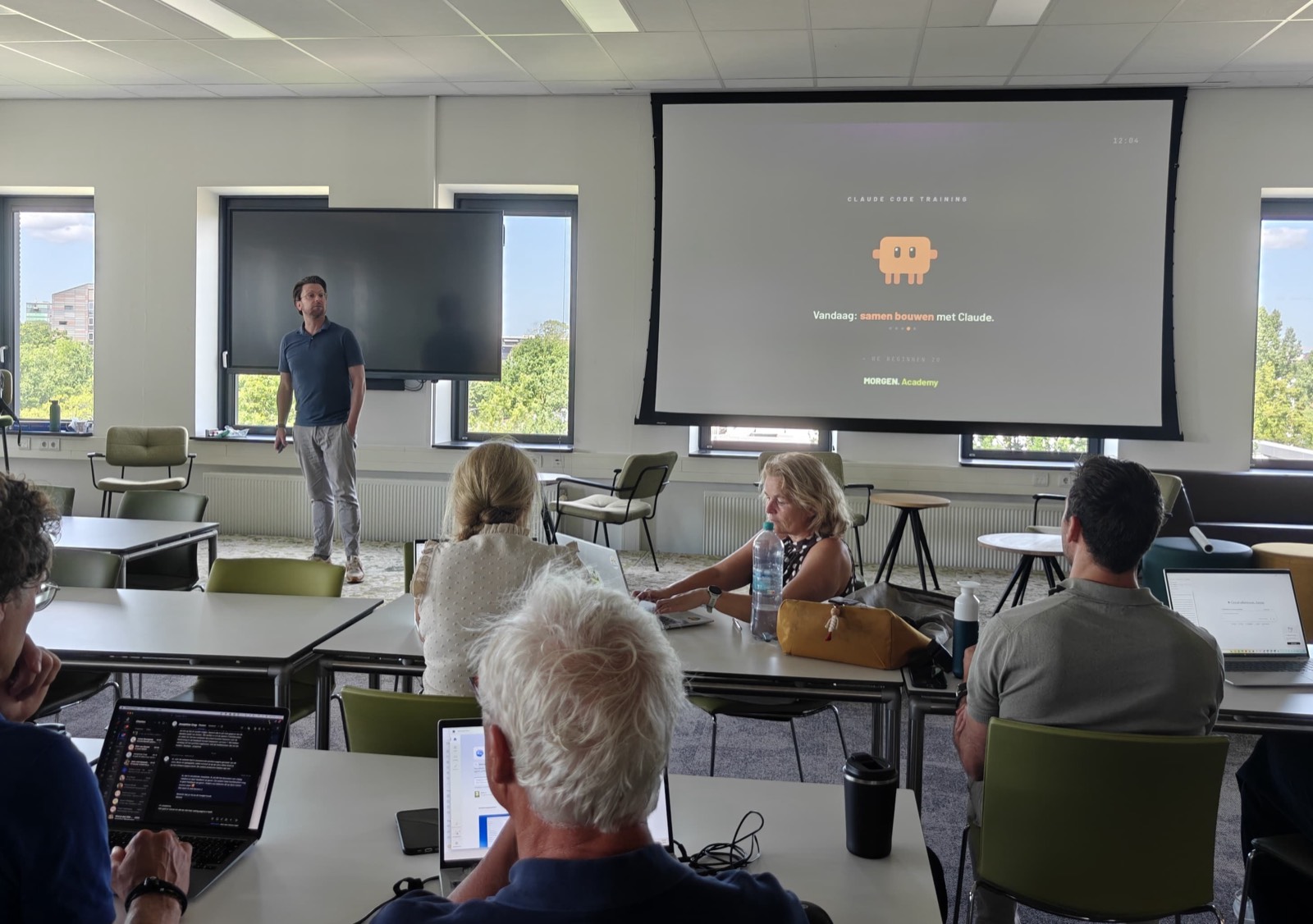 Harmen tijdens een Claude Code-training over samenwerken met AI